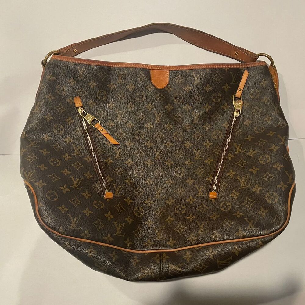 Louis Vuitton Delightful GM Monogram Large Brown Shoulder Bag Beige Lining